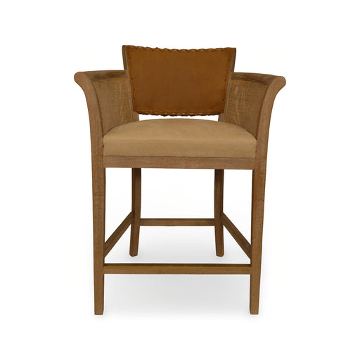 GJ Styles - Garcia Counter Chair Arms Brown Leather - KS390 - GreatFurnitureDeal