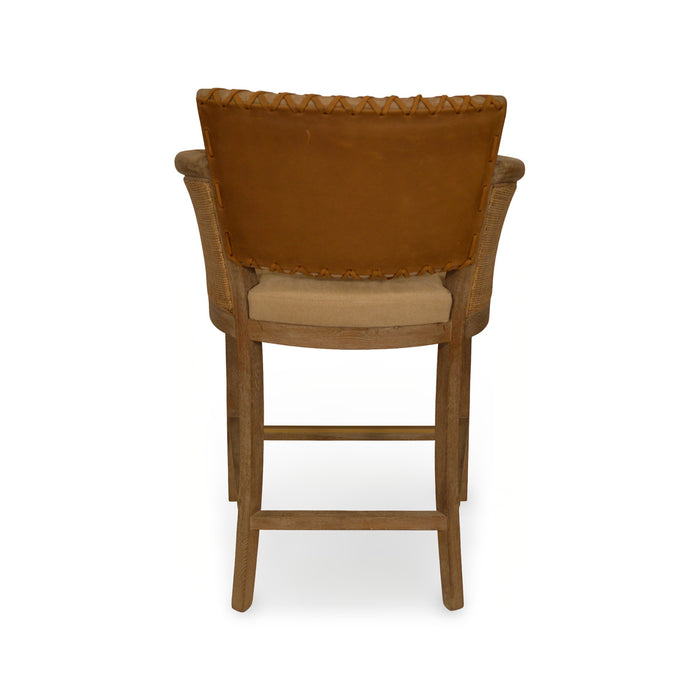GJ Styles - Garcia Counter Chair Arms Brown Leather - KS390 - GreatFurnitureDeal