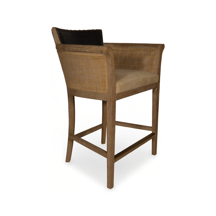 GJ Styles - Garcia Counter Chair Arms Black Leather - KS391 - GreatFurnitureDeal