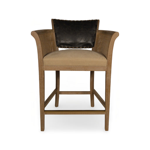 GJ Styles - Garcia Counter Chair Arms Black Leather - KS391 - GreatFurnitureDeal