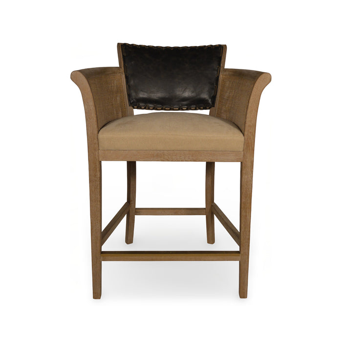 GJ Styles - Garcia Counter Chair Arms Black Leather - KS391 - GreatFurnitureDeal