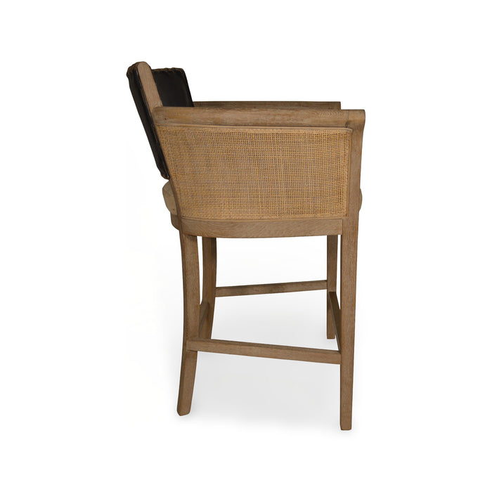 GJ Styles - Garcia Counter Chair Arms Black Leather - KS391 - GreatFurnitureDeal