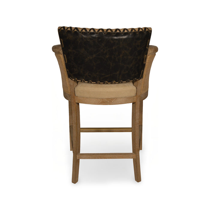 GJ Styles - Garcia Counter Chair Arms Black Leather - KS391 - GreatFurnitureDeal