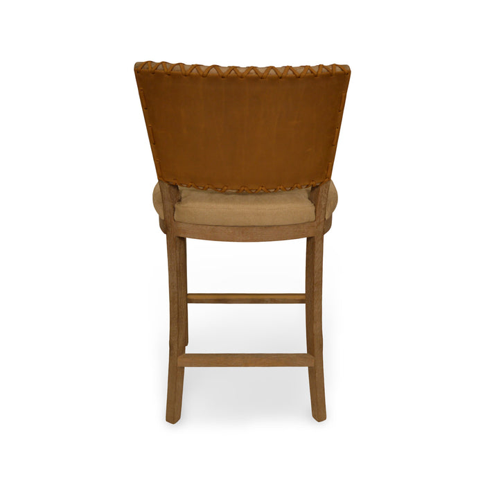 GJ Styles - Garcia Counter Chair Brown Leather - KS392 - GreatFurnitureDeal