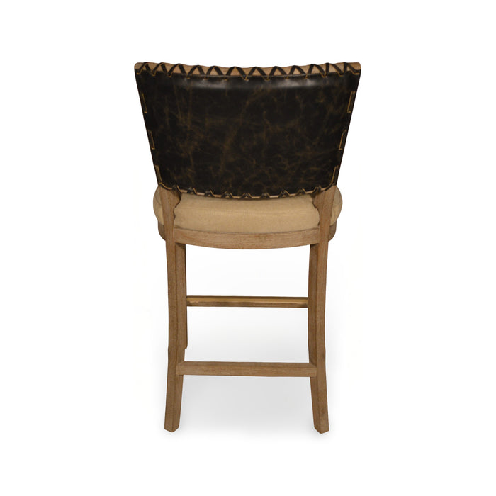 GJ Styles - Garcia Counter Chair Black Leather - KS393 - GreatFurnitureDeal