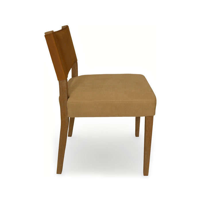 GJ Styles - Brown Leather Back Side Chair - KS397 - GreatFurnitureDeal