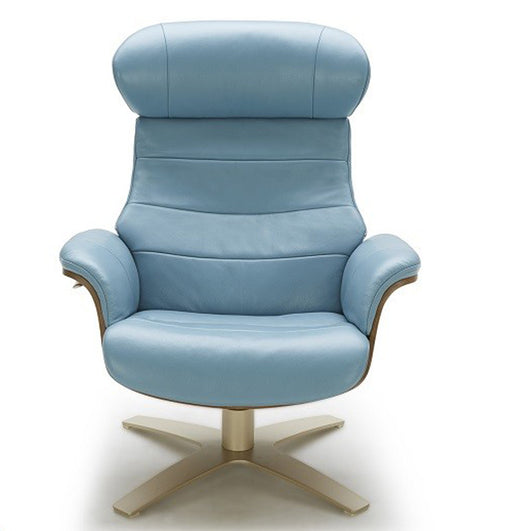 J&M Furniture - The Karma Lounge Chair and Ottoman in Blue - 180481-C-O - GreatFurnitureDeal