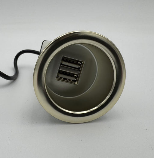 Franklin Furniture - Ashley Furniture - Southern Motion - Replacement Console Silver Round Dual USB Charger - KDDY061A-001 - GreatFurnitureDeal