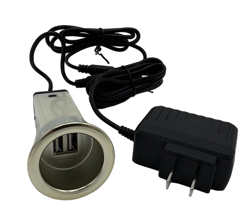 Franklin Furniture - Ashley Furniture - Southern Motion - Replacement Console Silver Round Dual USB Charger - KDDY061A-001 - GreatFurnitureDeal