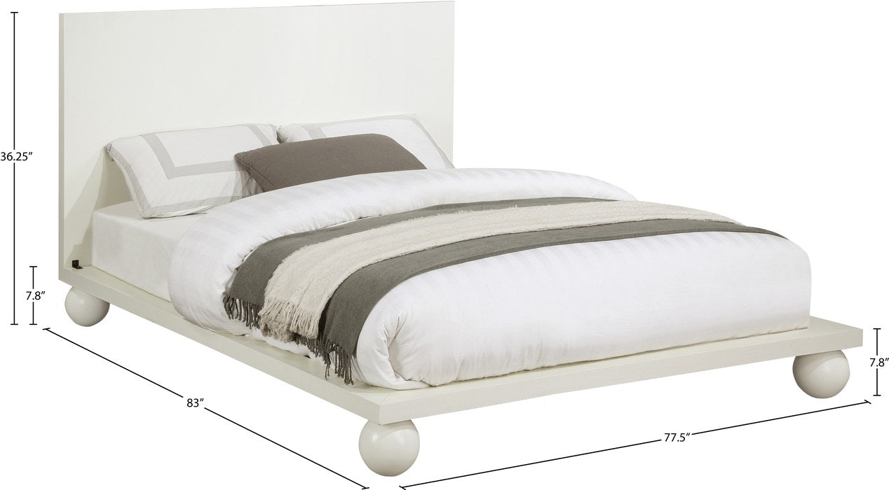 Meridian Furniture - Kent Cream Ash Wood King Bed (3 Boxes) - KentCream-K - GreatFurnitureDeal