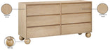 Meridian Furniture - Kent Natural Ash Wood Dresser - KentNatural-D - GreatFurnitureDeal