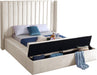 Meridian Furniture - Kiki Cream Velvet Upholstered Full Bed (3 Boxes) - KikiCream-F - GreatFurnitureDeal