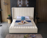 Meridian Furniture - Kiki Cream Velvet Upholstered Full Bed (3 Boxes) - KikiCream-F - GreatFurnitureDeal