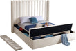 Meridian Furniture - Kiki Cream Velvet Upholstered Full Bed (3 Boxes) - KikiCream-F - GreatFurnitureDeal