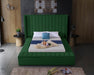 Meridian Furniture - Kiki Green Velvet Upholstered Full Bed (3 Boxes) - KikiGreen-F - GreatFurnitureDeal