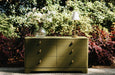 Worlds Away - Six Drawer Rounded Edge Chest With Brass Beetle Knob In Olive Green Matte Lacquer - KILMER OLV - GreatFurnitureDeal