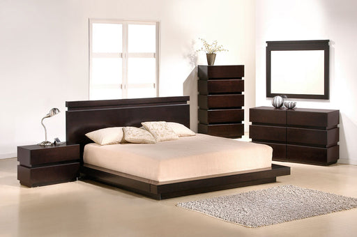 J&M Furniture - Knotch Walnut Dresser and Mirror - 1754426-DR+M-WALNUT - GreatFurnitureDeal
