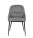 J&M Furniture - Kora Leather Chair in Dark Grey 801 -Set of 2- 18833-DG - GreatFurnitureDeal