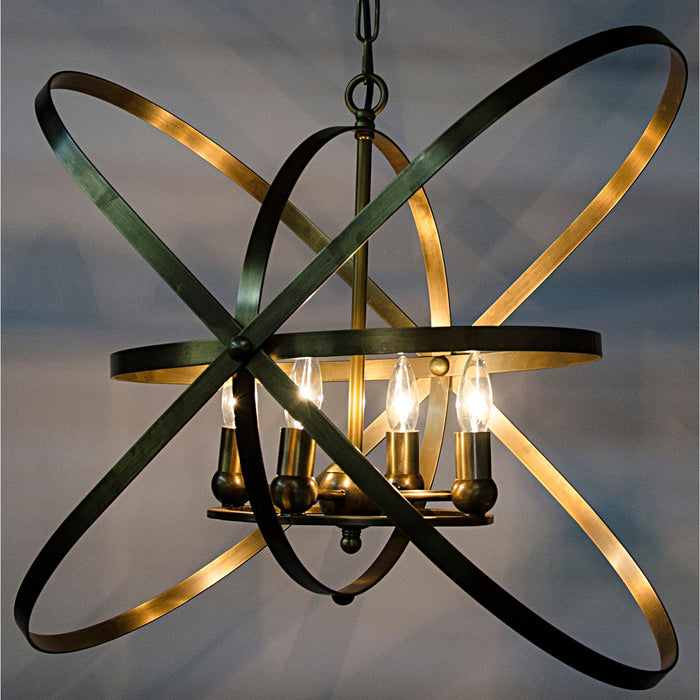 Noir Furniture - Sassari Pendant, Metal with Brass Finish - LAMP441MB