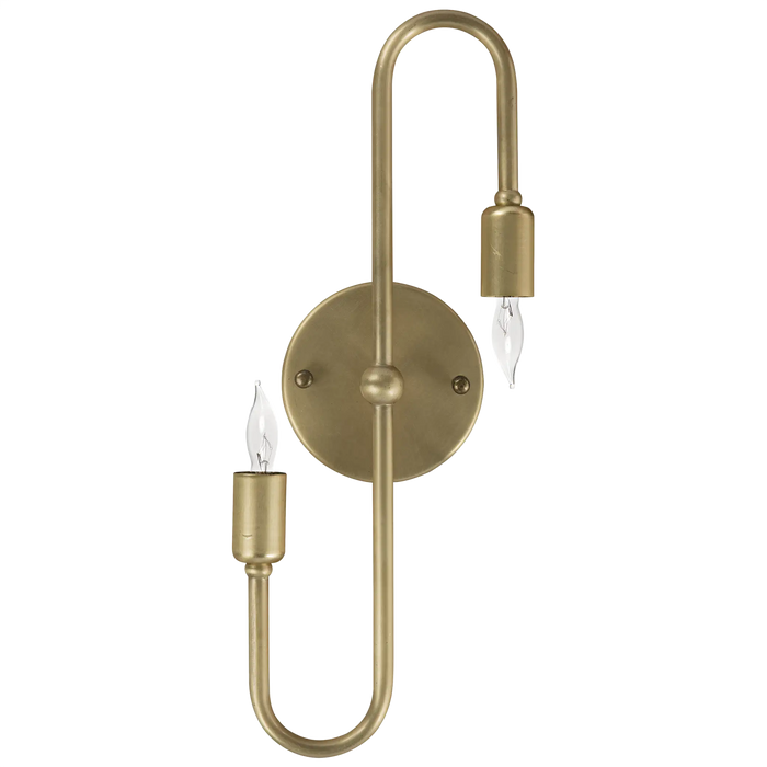 Noir Furniture - Rossi Sconce, Metal with Brass Finish - LAMP510MB