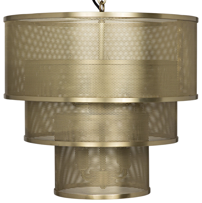 NOIR Furniture - Arena Pendant, Antique Brass - LAMP646MB