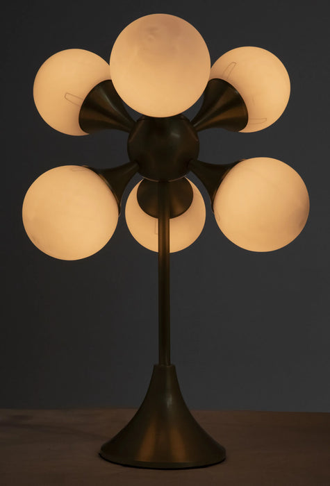 Noir Furniture - Globular Table Lamp, Metal with Brass Finish - LAMP692MB - GreatFurnitureDeal