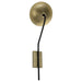 Noir Furniture - Messala Sconce, Black Steel and Brass Finish - LAMP725MTB - GreatFurnitureDeal