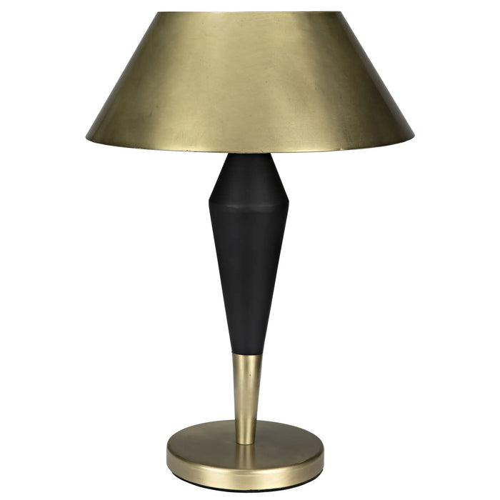 NOIR Furniture - Blau Table Lamp, Brass with Black Metal Detail - LAMP751MTB-MB