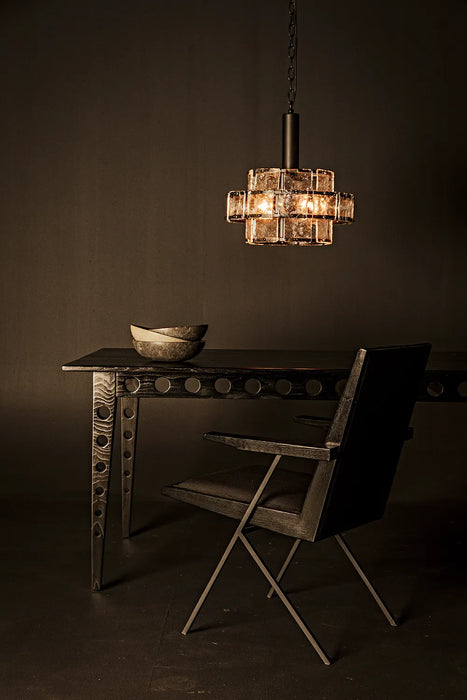 NOIR Furniture - Bergdorf Pendant, Black Metal - LAMP768MTB - GreatFurnitureDeal