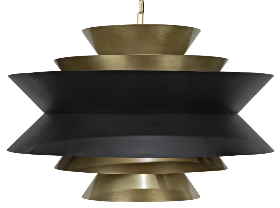 Noir Furniture - Arion Pendant, Steel with Brass Finish - LAMP776MB