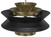 Noir Furniture - Arion Pendant in Matte Black and Antique Brass - LAMP776MB - GreatFurnitureDeal