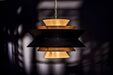 Noir Furniture - Arion Pendant in Matte Black and Antique Brass - LAMP776MB - GreatFurnitureDeal