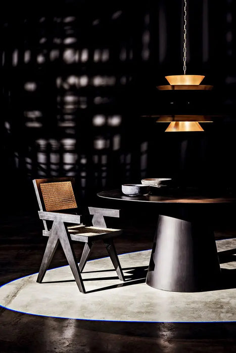 Noir Furniture - Arion Pendant in Matte Black and Antique Brass - LAMP776MB - GreatFurnitureDeal