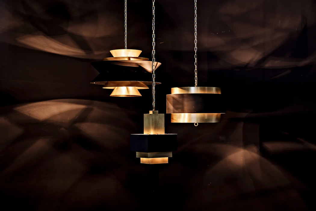 Noir Furniture - Arion Pendant, Steel with Brass Finish - LAMP776MB