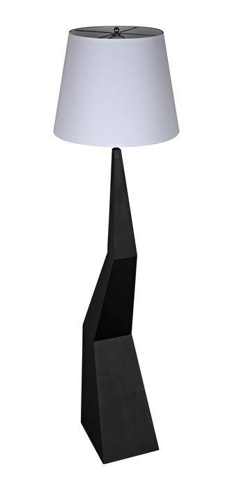 NOIR Furniture - Rhombus Floor Lamp with Shade, Black Metal - LAMP779MTBSH - GreatFurnitureDeal
