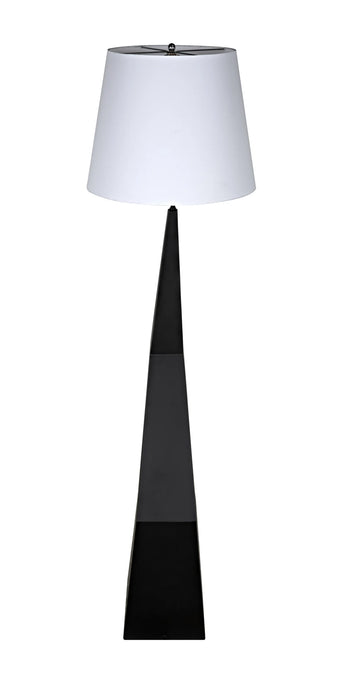 NOIR Furniture - Rhombus Floor Lamp with Shade, Black Metal - LAMP779MTBSH