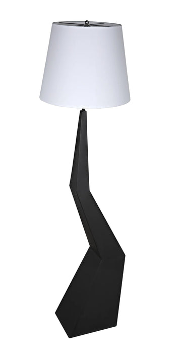 NOIR Furniture - Rhombus Floor Lamp with Shade, Black Metal - LAMP779MTBSH - GreatFurnitureDeal