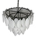 Noir Furniture - Lotus Chandelier Large in Matte Black - LAMP780MTB - GreatFurnitureDeal