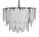 Noir Furniture - Lotus Chandelier Medium in Matte Black - LAMP781MTB - GreatFurnitureDeal