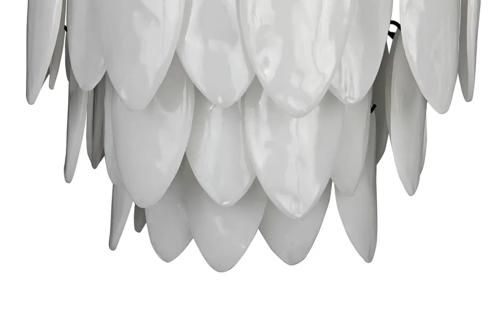 Noir Furniture - Lotus Chandelier Medium in Matte Black - LAMP781MTB - GreatFurnitureDeal