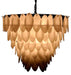 Noir Furniture - Lotus Chandelier Medium in Matte Black - LAMP782MTB - GreatFurnitureDeal