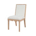 Worlds Away - Lanister Square Back Dining Chair With Decorative Apron in Cerused Oak - LANISTER CO - GreatFurnitureDeal