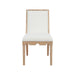 Worlds Away - Lanister Square Back Dining Chair With Decorative Apron in Cerused Oak - LANISTER CO - GreatFurnitureDeal
