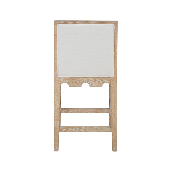 Worlds Away - Lanister Square Back Counter Stool With Decorative Apron in Cerused Oak - LANISTER CS CO - GreatFurnitureDeal