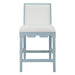 Worlds Away - Lanister Square Back Counter Stool With Decorative Apron in Matte Light Blue Lacquer - LANISTER CS LB - GreatFurnitureDeal