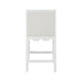Worlds Away - Lanister Square Back Counter Stool With Decorative Apron In Matte White Lacquer - LANISTER CS WH - GreatFurnitureDeal