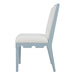 Worlds Away - Lanister Square Back Dining Chair With Decorative Apron In Matte Light Blue Lacquer - LANISTER LB - GreatFurnitureDeal