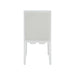 Worlds Away - Lanister Square Back Dining Chair With Decorative Apron In Matte White Lacquer - LANISTER WH - GreatFurnitureDeal