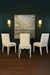 Worlds Away - Lanister Square Back Dining Chair With Decorative Apron In Matte White Lacquer - LANISTER WH - GreatFurnitureDeal