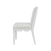 Worlds Away - Lanister Square Back Dining Chair With Decorative Apron In Matte White Lacquer - LANISTER WH - GreatFurnitureDeal